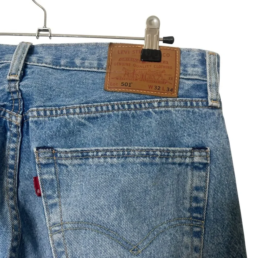 Levi's 501 Original Jeans Men's W32 L34 Glassy‎ Waves Casual Button Fly